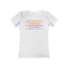 Load image into Gallery viewer, &quot;Lyric Quote (back)&quot; in Throwback Colors - Women&#39;s The Boyfriend Tee
